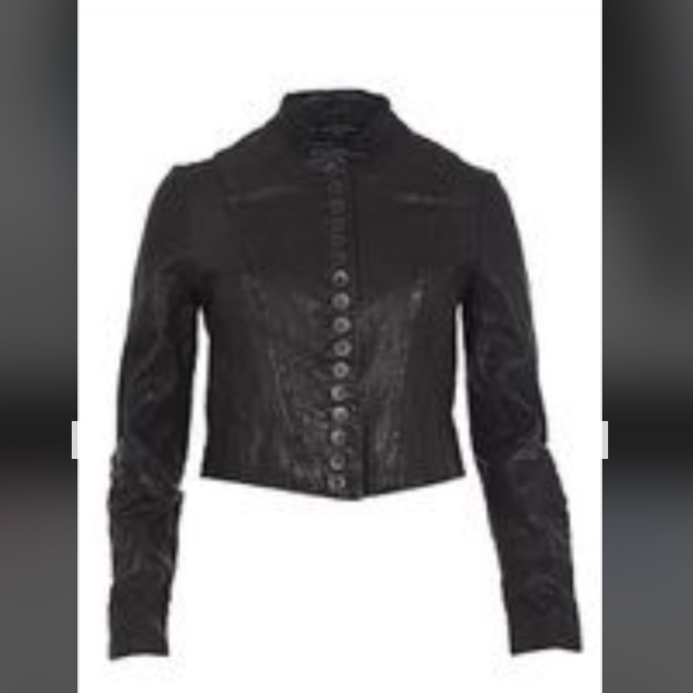 Allsaints Lelex leather jacket size 10